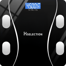 Ho覓好物 自動體重計 體重機 電子體重計 體重秤 溫度顯示 多功能體重機 精準測量, 1個, JP4308, 黑色