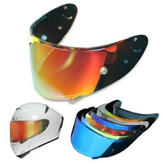 Shoei RF1200 X14 헬멧 바이저 교체 쉴드 김 서림 방지 선 쉴드 액세서리 RF-1200 CWR-1 X14 Z7 X-Spirit과 호환 (다크 블랙), Aurora Red