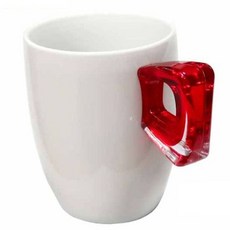 오마다 머그컵 머그잔 커피잔 물컵 도자기컵 레드 1p, 1개