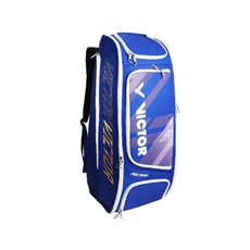 VICTOR BR7007 羽球拍/網球拍兩用後背包，深藍/亮白, 深藍, 1個