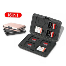 sd 카드 보관 케이스 컴팩트 원터치 휴대용 마이크로 sd 카드 케이스 정리함 스마트 데이터 디지털 내구성, 메모리 케이스 블랙, 본상품선택