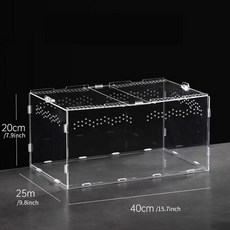 아크릴 파충류 사육장 도마뱀 거북이 거미 고슴도치 사육 박스 조립형, 1개