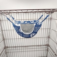 蜜袋鼯保暖吊牀小寵跨境懸掛式松鼠睡袋寵物用品倉鼠深度睡眠窩, 1個, 藍色招財貓