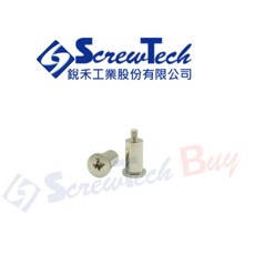 【銳禾工業】工廠直營 M2x11 台灣製造 鍍鎳 I頭 機械牙 十字槽 特殊螺絲 IAM0201101A-2, 1個