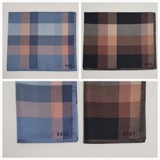 닥스 DAKS 빅체크 패턴의 선염 손수건 DEU2107