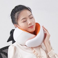 기내용 차량용 라운드형 목베개, 라이트핑크