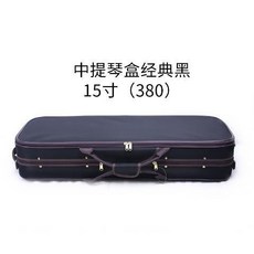 高檔小提琴琴盒雙肩背成人兒童防水抗壓防潮硬盒 防摔琴盒, 中提琴盒380 經典黑（15寸）, 1個