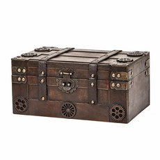 WDECORHOMT 아이들을 위한 빈티지 해적 스타일 사이즈: 기념품 16.5 앤티크 상자 상자 24.9 대형 기념품을 장식용 X 34.8 보물 나무, 스몰, 1