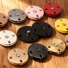 단추 똑딱이 코트 가디건 블랙 울 코트용 금속 스냅단추, 1개, B_무광 블랙 20mm 6쌍 대략 50센트 동전 크기