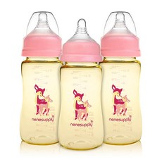 Nenesupply PPSU 아기 젖병 신생아 젖병 느린 유속 모유 수유 젖병 넓은 입 325ml(11온스) 배앓이 방지 레벨 2 젖꼭지 1개월 이상 유아용 스펙트라 병, Nenesupply PPSU 아기 젖병 신생아 젖병 느