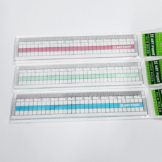 15cm방안자 교재용자 랜덤배송 투명방안자, 3개, 랜덤