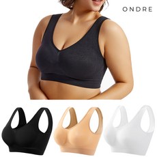 온드레 리얼 빅사이즈 노와이어 스포츠브라 3종세트