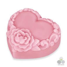하트장미 실리콘몰드 130g 1구 비누몰드 석고방향제몰드, 1개