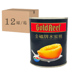 金礦牌 水蜜桃罐頭 825g*12罐 箱購 開罐即食 烘焙點心/蛋糕裝飾, 1罐, 825g