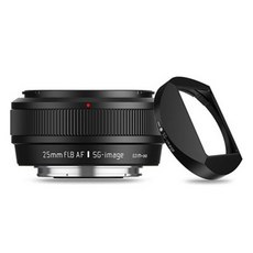 SG-image深光鏡頭 AF 25mm F1.8自動對焦定焦鏡頭金屬遮光罩組 黑 卡口X E Z, Z卡口