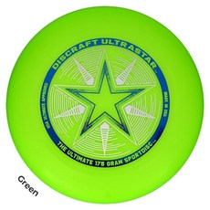教練先生 Discraft Ultrastar 競技飛盤 爭奪賽飛盤 175克 美國製造, 綠色 (雷射星星樣式隨機 介意勿下單), 1個
