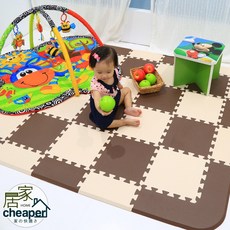 居家cheaper 安全斜邊組合地墊(巧拼地墊/兒童/安全墊/止滑墊/嬰兒爬行墊/加厚/學習地墊/拼圖), 1個
