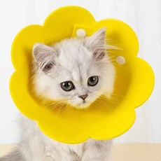 글로아픽 고양이 중성화 해바라기 넥쿠션 목보호대 넥카라, 1개