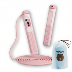 강플로 강철와이어 다이어트 줄넘기, 1세트, 핑크