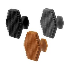 남성용 실리콘 페이스 스크러버 3팩 Emptycolor 수염 스크러버 각질 제거 브러시 워시 도구 스킨 케어 및 케어용 페이셜