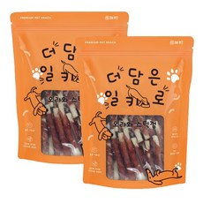 더담은 일키로 x2팩 대용량 애견간식 오리와스틱껌, 오리, 단일옵션