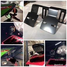 小梁部品 鬍鬚牌 機車行車記錄器後支架 重機鏡頭固定架 車牌架