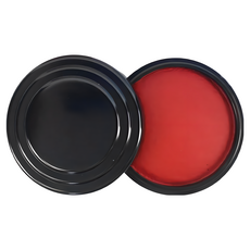 萬年紅艾絨印泥(大)直徑約9cm 台灣製 朱肉 印章, 1個