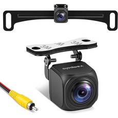 백업 카메라 AHD 1080P 메탈 후방 뷰 및 전방 뷰 카메라 170° 광각 후방 뷰 후진 카메라 선명한 야간 시야 차량 SUV RV 픽업을 위한 IP69 방수 유니버설 리, Black