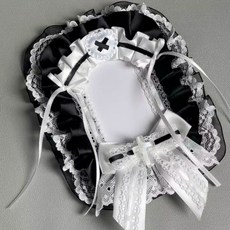 레이스 화이트 블랙 활 카드 탑로더 케이팝 포토카드 거치대 수제, black white