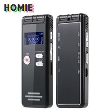 HOMIE 초소형녹음기 고성능디지털 초고음질 보이스레코더 휴대용 노이즈캔슬링 녹음기 8GB, 블랙, A12