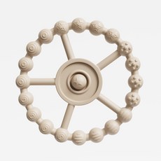 DFMEI 新品嬰兒牙膠出牙期寶寶硅膠磨牙棒食品級防吃手安撫咀嚼玩具牙環, 1個, 如圖, 淺棕色【出牙環牙膠】