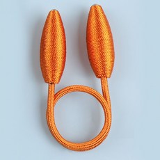 커튼 스트랩 크리에이티브 스트랩 심플 모던 라이트 럭셔리 유럽식 트위스트 음악 스트랩 원터치 핸드메이드, 오렌지/55, 옵션1, 1개