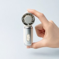 아데나 초경량 미니 휴대용 선풍기 급속 냉각 저소음 손풍기 199단, 크림 화이트, SDF-T19