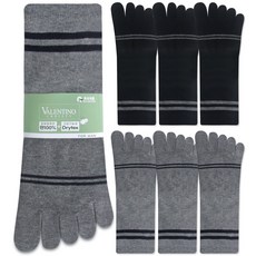 발렌티노크리스티 남성용 드라이텍스 + 면100% 기능성 발가락양말 DT투투라인 6켤레