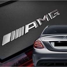 벤츠 AMG 엠블럼 실내 인테리어 레터링 레드 블랙 실버 17cm, 무광블랙