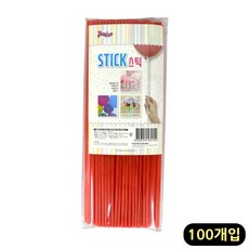 풍선스틱 레드 100개입 응원풍선 파티소품 벌룬스틱 풍선꽂이