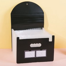 애니모어 인덱스 아코디언 파일 대용량 서류정리, 1개, 화이트 덮개형 25포켓