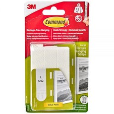 ECLATIS CommAND & 그림 및 액자 걸이 스트립 라지 화이트 17206-12ES 296642, CommAND & 그림 및 액자 걸이 스트립, 라지,