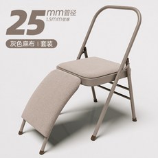 거꾸리의자 스트레칭 홈트 요가체어 필라테스 기구 운동, 그레이 원단 허리받침, 기본 모델명/품번