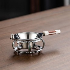 吉祥茶漏 茶葉過濾器, 1個, 吉祥茶漏  銀色款加底座