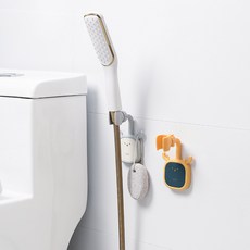 샤워기 거치대 각도조절 샤워기홀더, 옐로네이비 1개