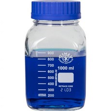 유나이티드 사이언티픽™ SIMAX BSWM1000 GL80 미디어저장 병 와이드 마우스 스퀘어 붕규산 유리 3.3개 1000mL1L 각 1개, 유나이티드 사이언티픽™ SIMAX BSWM1000 GL