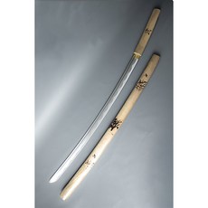 (비젼)YK 0508 백초 호위무사 가검 일본도 중량가검 강철가검 미술도검 진가검 목검 도검 코등이 카타나 사무라이 무사도 다마스커스 접쇠 단조 사시미 식도 캠핑 칼, 1개