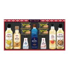 CJ 스팸선물세트 A호 복합 혼합 식용유 올리고당 맛술 식품 설 추석 명절 선물세트, 4개