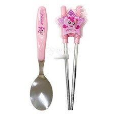 르번 아동용 슈팅스타 캐치티니핑 스푼 + 양손 교정 젓가락 세트, 하츄핑, 스푼 + 교정 젓가락, 1세트