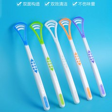 舌苔清潔器 舌苔清潔 舌頭 口臭 清潔刷, 1個, 隨機色1支【雙面刷頭】