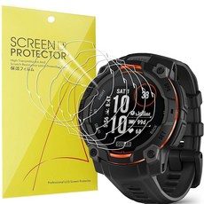 Lamshaw for Garmin instinct 3 스마트 시계 보호 필름 [6장 세트] 4H 경도 TPU 보호 필름 커버 액정 필름 대응 3 45mm/50mm 스마트 워치에, Compatible for Instinct 3 45mm, 1개, 상세페이지 참조