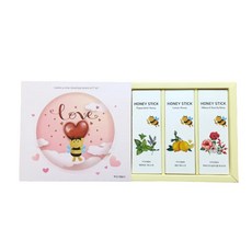 박덕근벌꿀 러블리 꿀스틱 블랜딩 벌꿀스틱 3종 15포 선물세트 레몬꿀 민트꿀 히비스커스꿀
