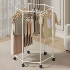 Zolmik 이동식 행거 옷걸이 회전 다용도걸이, 화이트