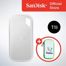 샌디스크 외장SSD 익스트림 E61 포터블 화이트(+전용 스누피케이스), E61 WHITE, 1TB